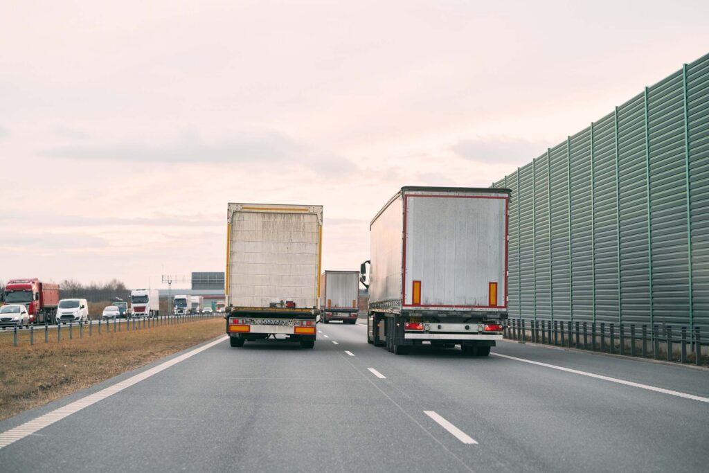 Commercial truck traffic on Highway 26 corridor between Idaho Falls and Swan Valley.