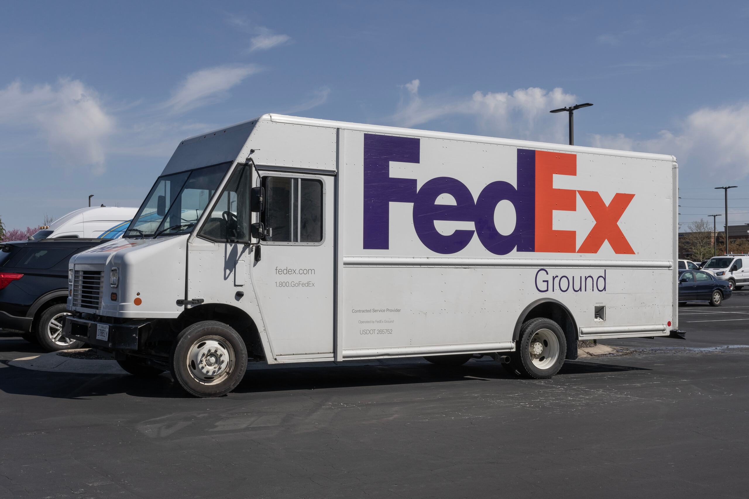 A commercial delivery van in Salt Lake City involved in a vicarious liability accident claim.